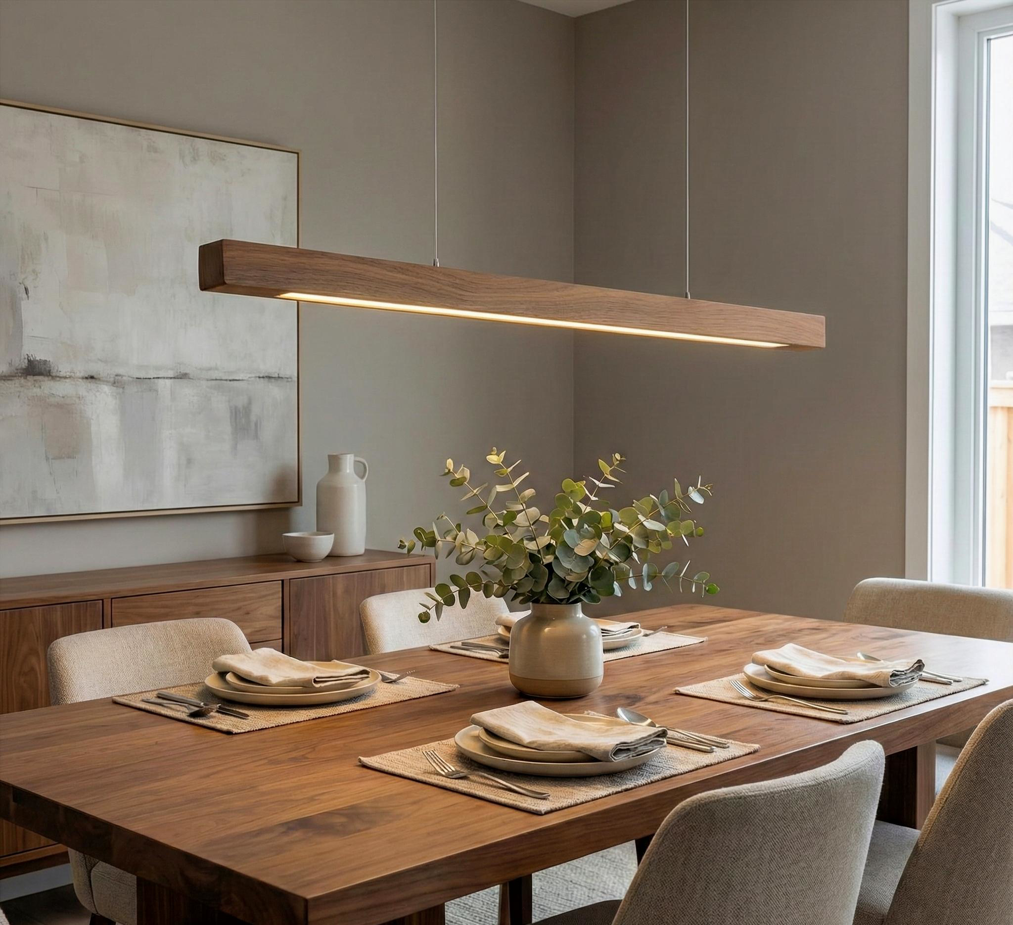 Nordisk Massiv Træpendellampe