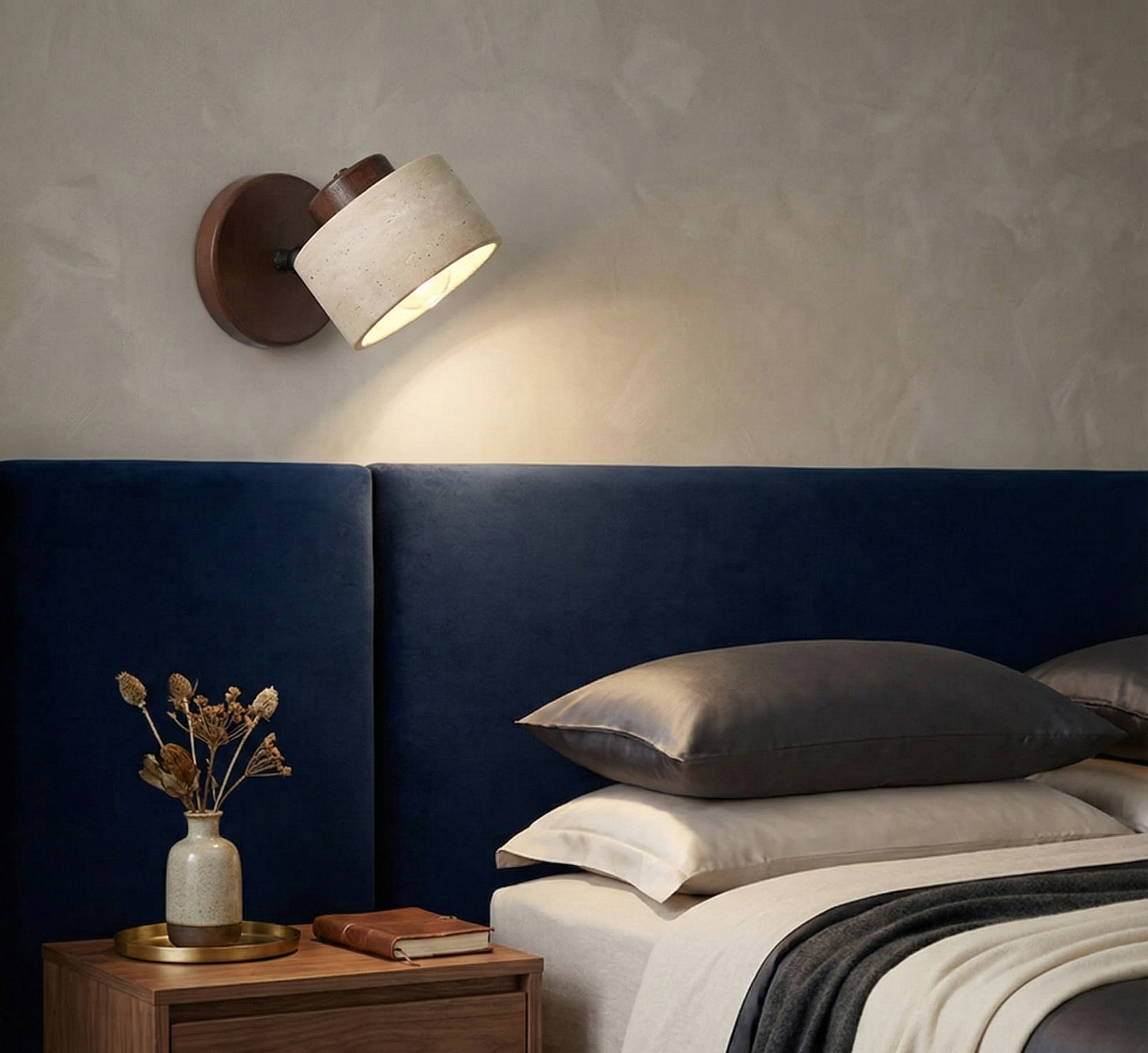 Wabi-Sabi Gul Sten Væglampe